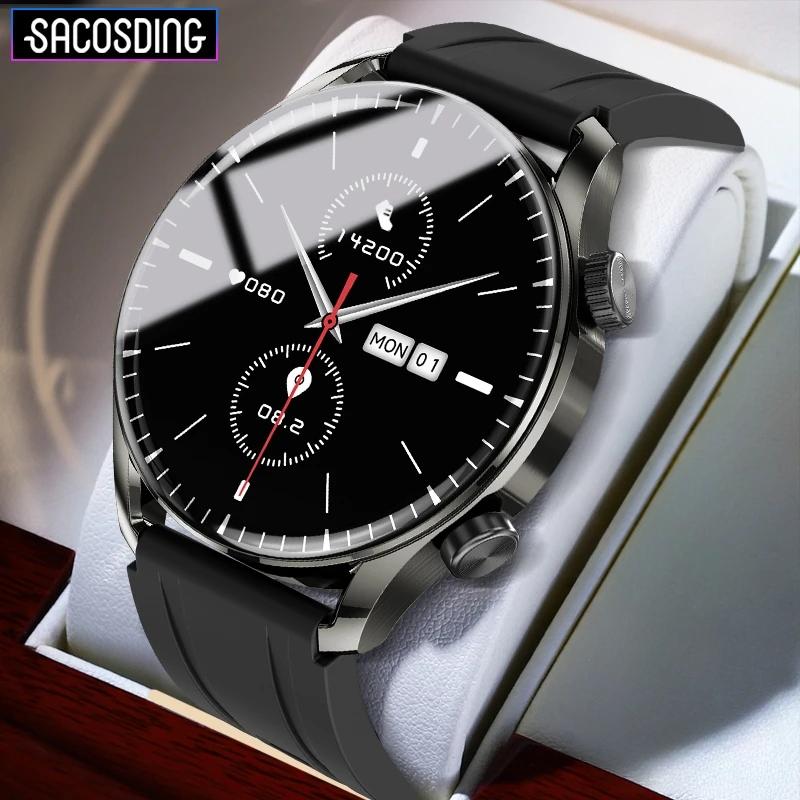 

SACOSDING Bluetooth Вызов Артериального Давления Смарт-часы Мужчины Температура крови Тела ЭКГ + PPG + HRV Кислород в крови Спортивные Смарт-часы