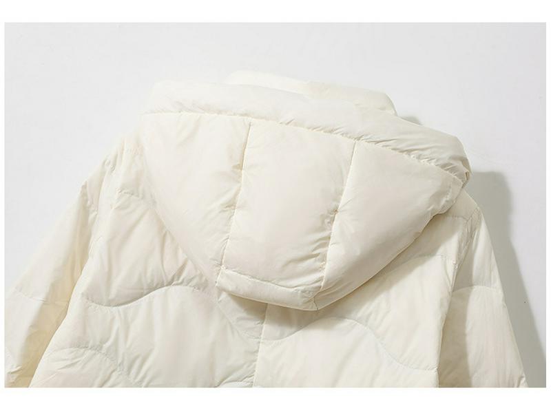 Youjia Damen Extra Lange Kapuzen-Daunenjacke - Schlankmachend und Warm für Herbst/Winter.