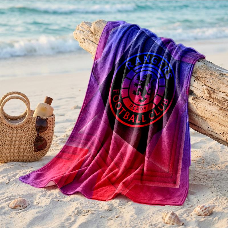 Asciugamano da Spiaggia in Microfibra Rangers FC Stampa Asciugatura Rapida Assorbente Grande Asciugamano per Spiaggia Nuoto Viaggio