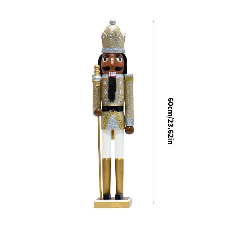 23.62In Stylish Nutcrackers Soldier Wood Christmas Nutcrackers Soldier Ornament for Holiday Party and Homes Display