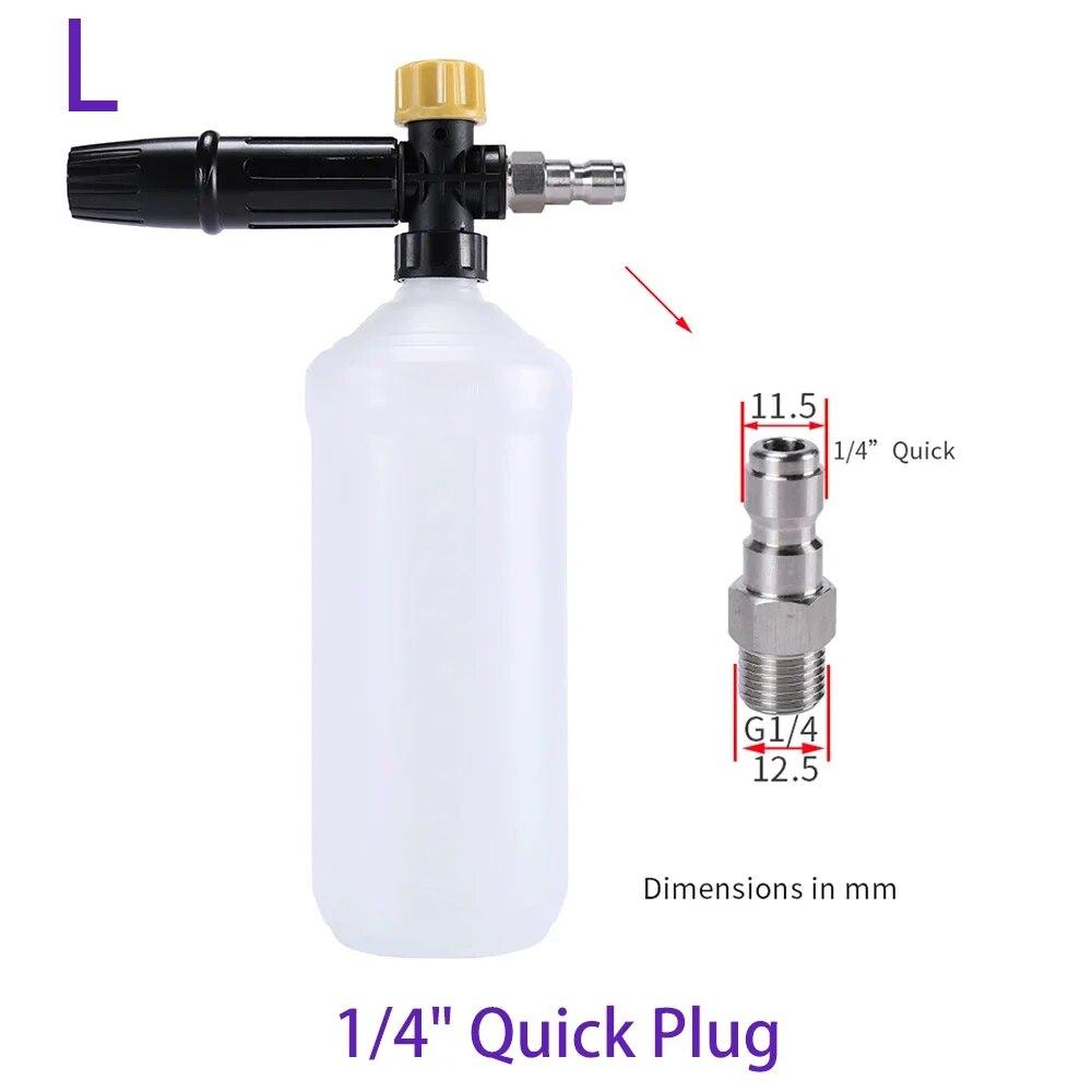 

Мойка высокого давления Регулируемая пенная пушка Автомойка Пенная насадка для снега Высокое давление Пенообразователь Пенный генератор Автомобильный очиститель пены Спрей