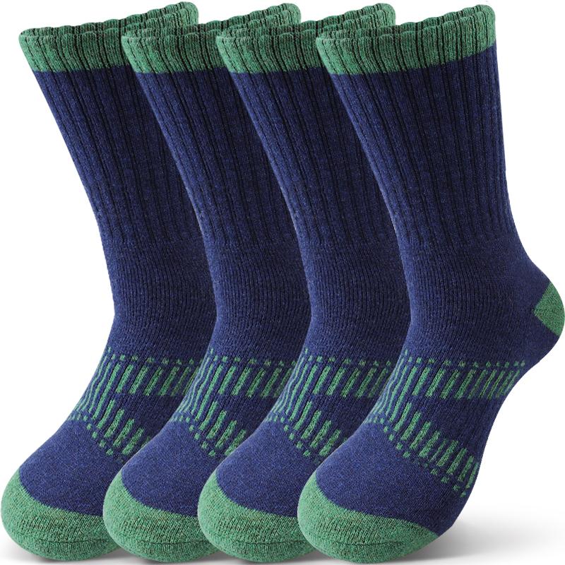 

4 Pairs Women s Thick Soft Wool Crew Socks Thermal Cozy Sports Mid Calf Socks Unisex Autumn Winter Suitable for Outdoor Hiking One Size