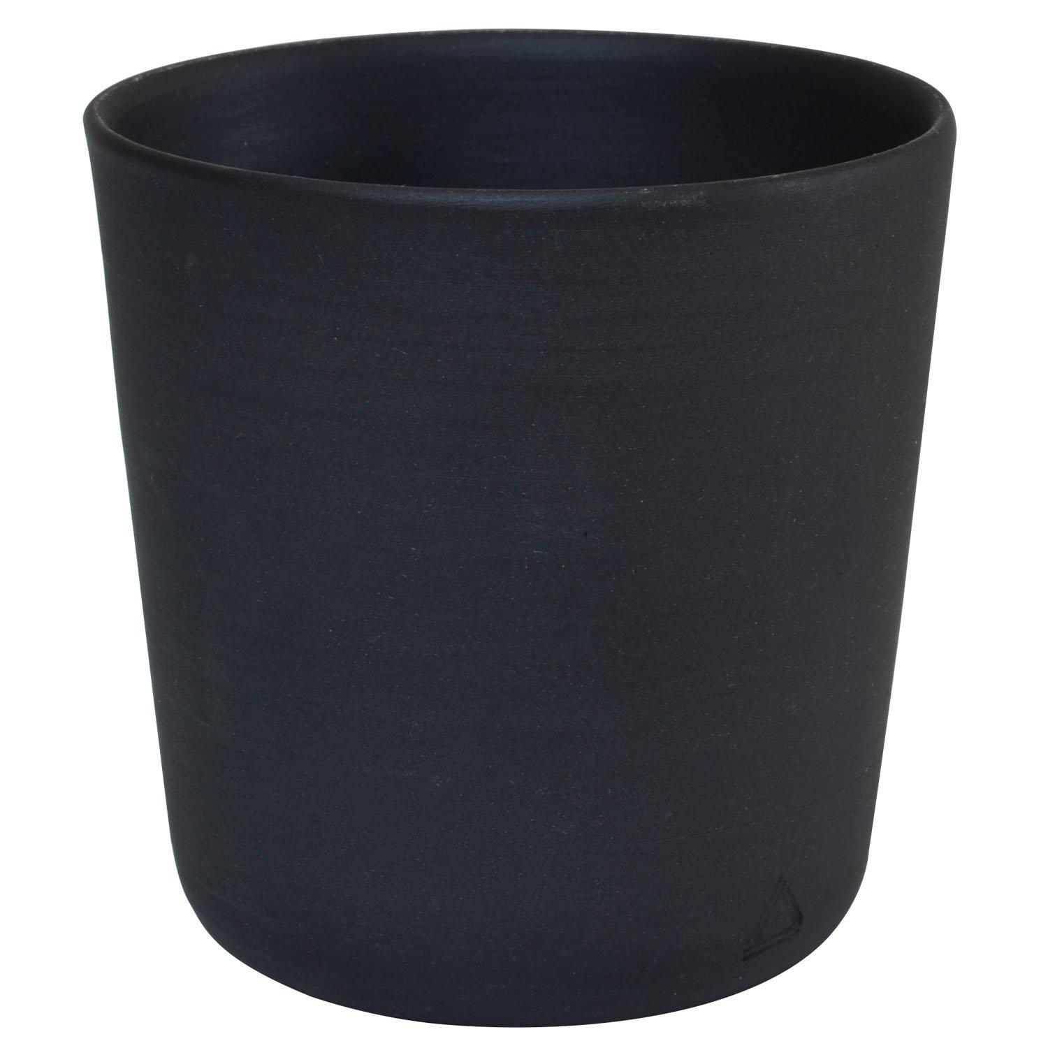 

Haneruya Yakishime Banko Made in For Everyday Use Teacup, Stoneware, Ware, Japan, (Large)/Black чёрный