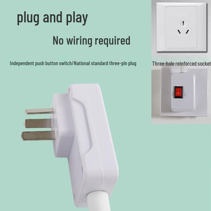 Influencer Wall-Mounted Bedroom Lamp: Plug-in, No-Wire, Punch-Free, Eye-Friendly, Energy-Saving, Warm Super-Bright Light