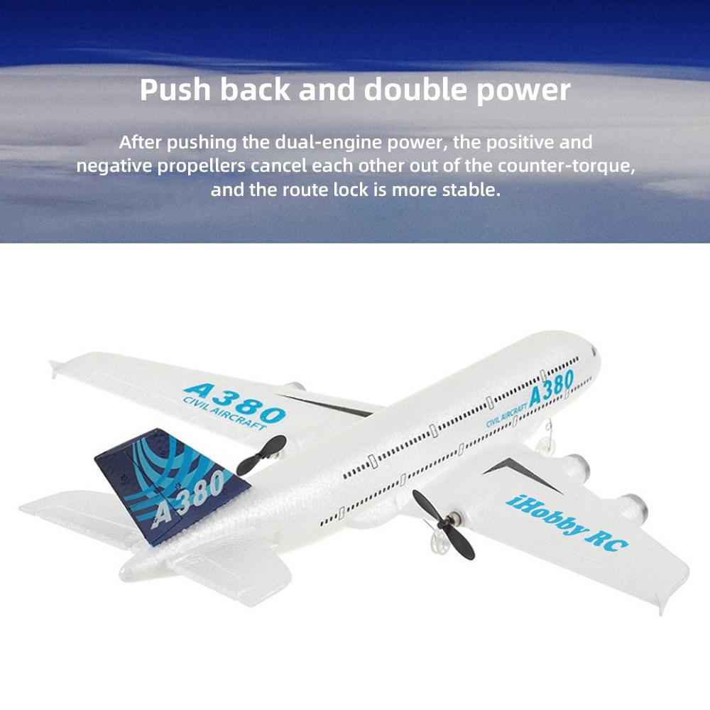 3Ch 2Ch A380 Rc Plane Glider Airplanes Remote Control Foam Aircraft Fixed Wing Aircraft 6 Gyroscope Model Airplane Toys Hobbies