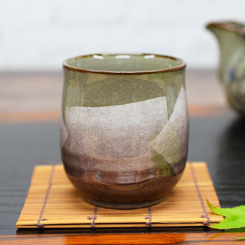 Waza no Kura Kutani ware teacup silver color purple pottery brand Japanese tableware teacup antique celebration present gift