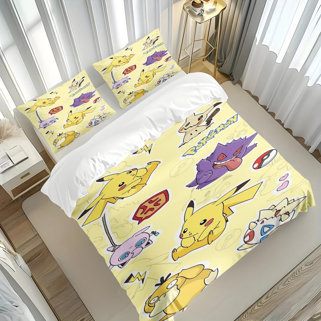 Electric Mouse Anime Carton Comfortable Quilt Cover Polyester Duvet Printed Warm Comforter Beding Children's Gift Various Sized Dimensions Available
