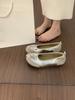 French flat-soled evening breeze gentle shoes versatile and not tired feet soft leather grandma shoes one foot split-toed ballet single shoes women