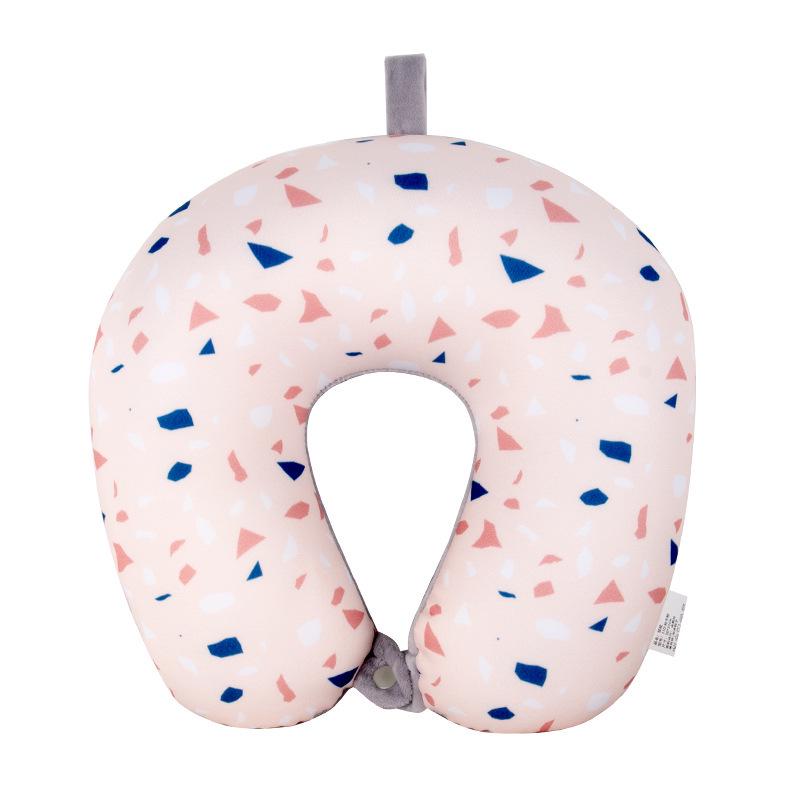 U-Shaped Crystal Soft Foam Neck Support Travel Pillow for Side Sleepers
