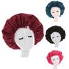 Sleep Cap Double Layer Adjustable Reversible Large Satin Bonnet Cap for Women