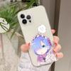 ReZERO Ram Rem Anime Phone Case Silicone Soft for Iphone 16 15 14 13 12 11 Pro Mini XS MAX Plus X Cover