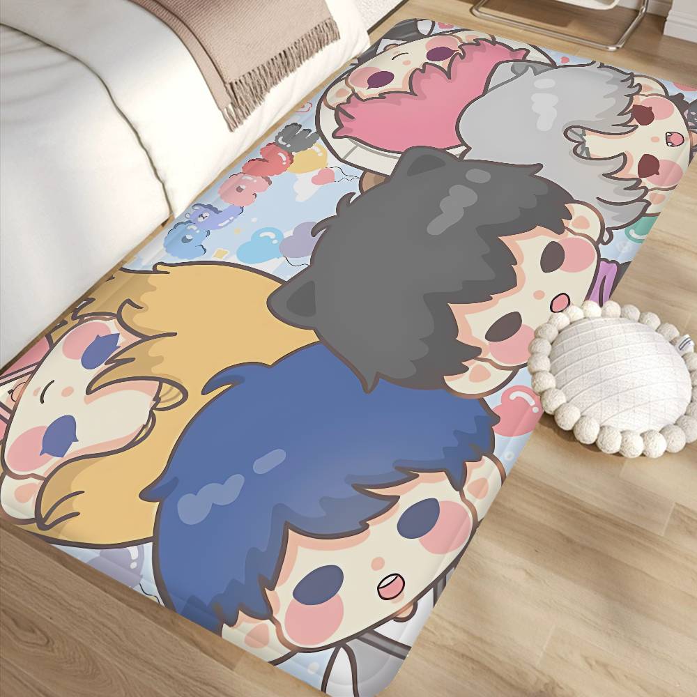 Kpop P-PLAVE Long Rugs Cheaper Anti-slip Modern Living Room Balcony Printed Bedside Area Rugs