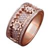 Rotating Diamond-Studded Star Gear Ring for Men and Women - Couple's Full Diamond Pinky Ring