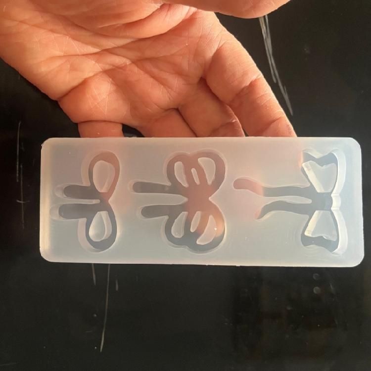 Silicone Pendant Mold Bowknot Shape Jewelry Making Supplies Hand Making Supplies