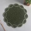 Woven Placemat Heat Insulation Non-Slip Table Mat Retro Petal Shape Dining Mat
