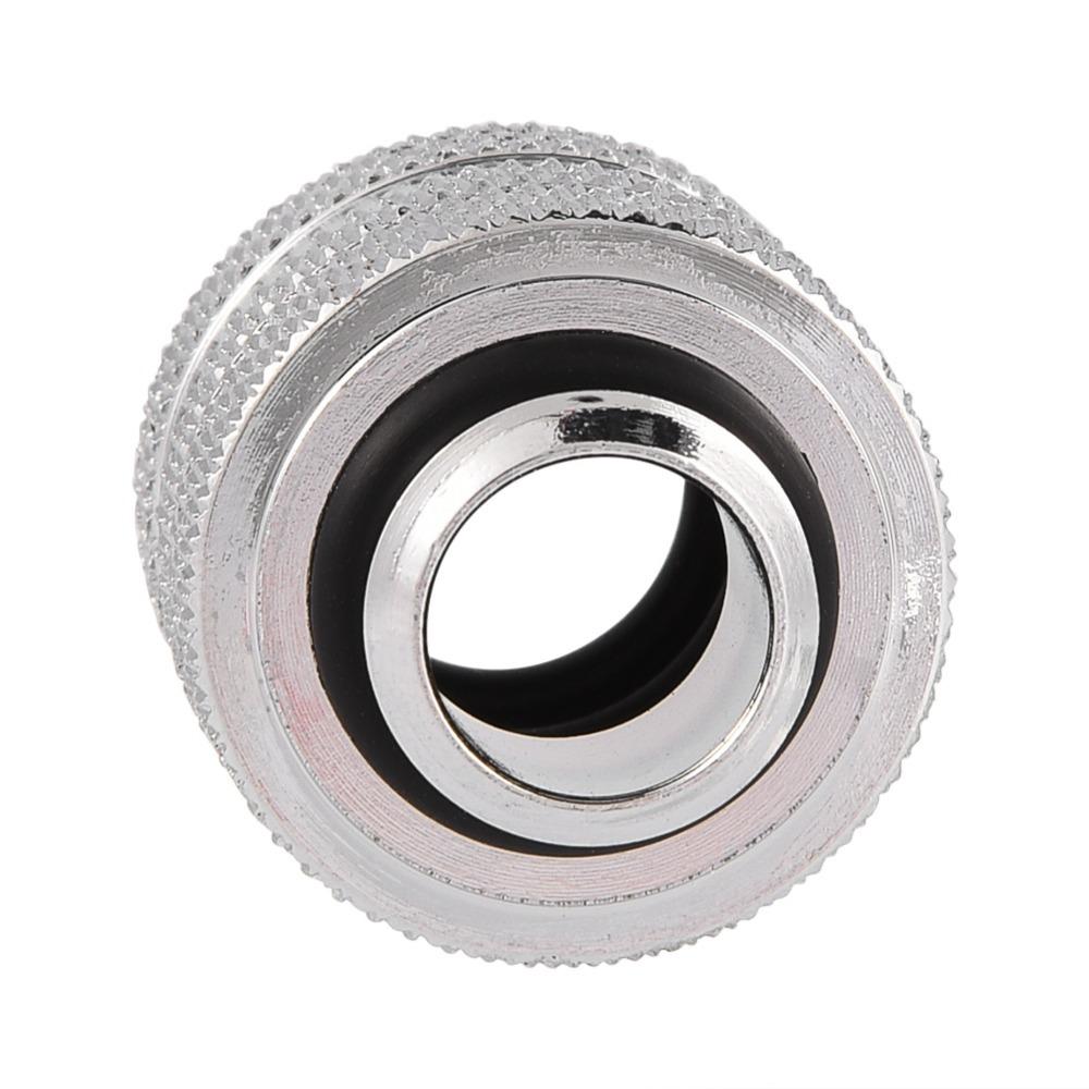 2PCS Silver/Black Pass-Through Fittings G1/4 Water Cooling System Compression Fitting PC Cooling