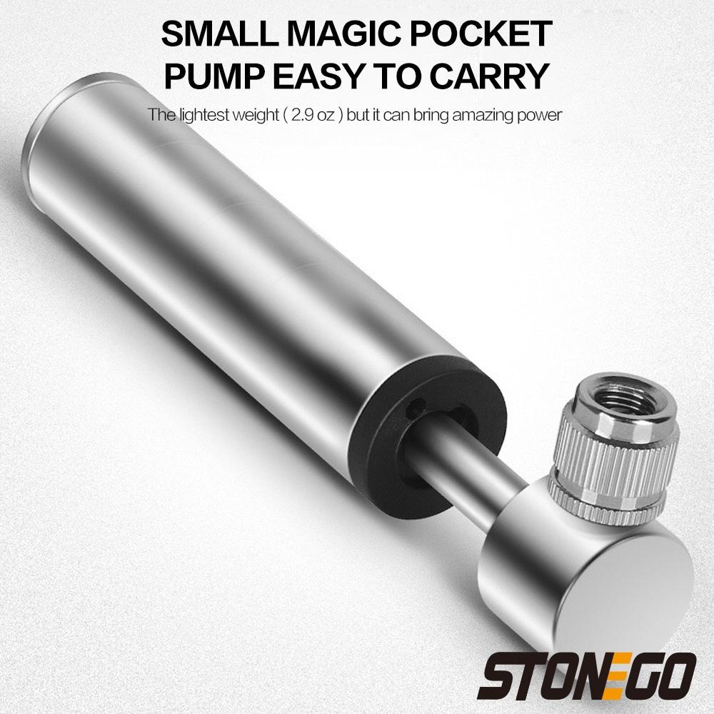 Draagbare Pocket Bike-pomp 120 PSI hoge druk, mini-fietspomp past op Presta/Schrader-ventiel Ultralichte fietsbandpomp Fietsenreparatieset