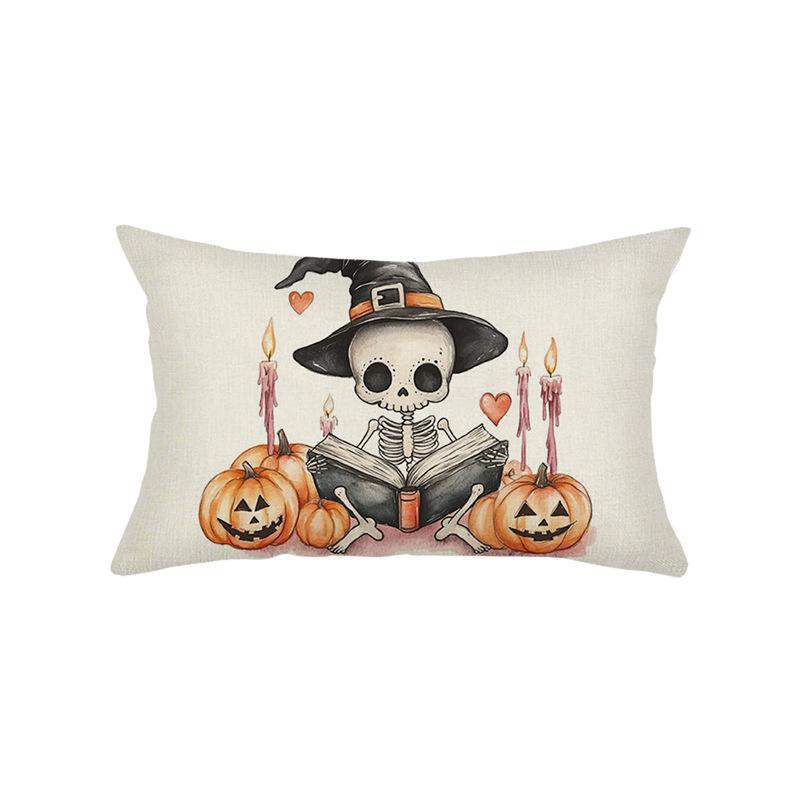 Halloween Waist Pillowcase Festive Atmosphere Decoration Living Room Sofa Cushion Cover Polyester Printed Cushion Cover