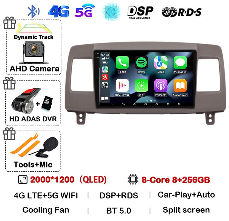 Android 14 Carplay Auto Car Radio For Toyota Mark II 9 X110 2000-2007 Multimedia GPS Navigation Video Player Stereo 2din 2 DIN