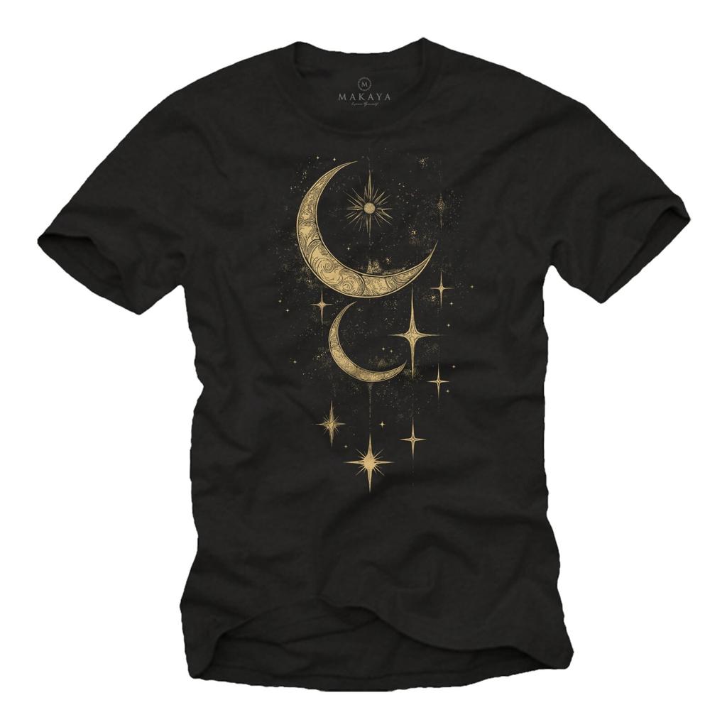 Mens T-Shirt - Astronomy & Astrology Design - Moon & Stars Theme for Men-