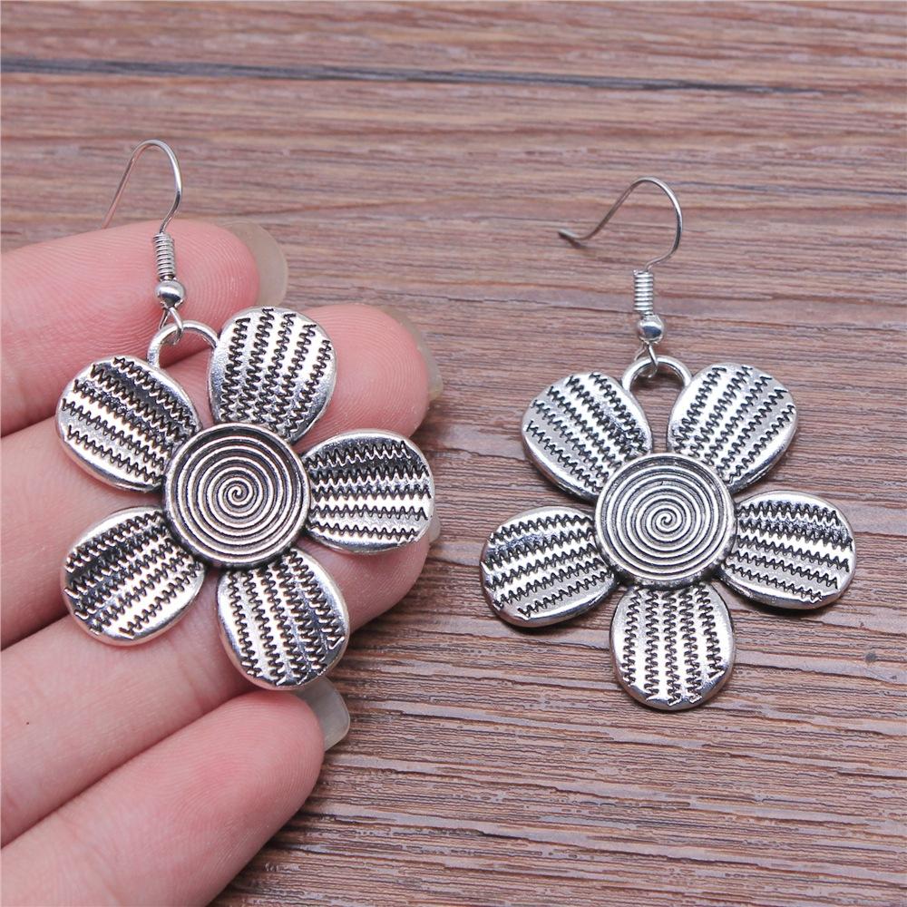 54 Styles Vintage Fashion Women Jewelry Flower Dangle Earring Drop Jewelry Accessories For Women Sunflower Rose Daisy Earrings