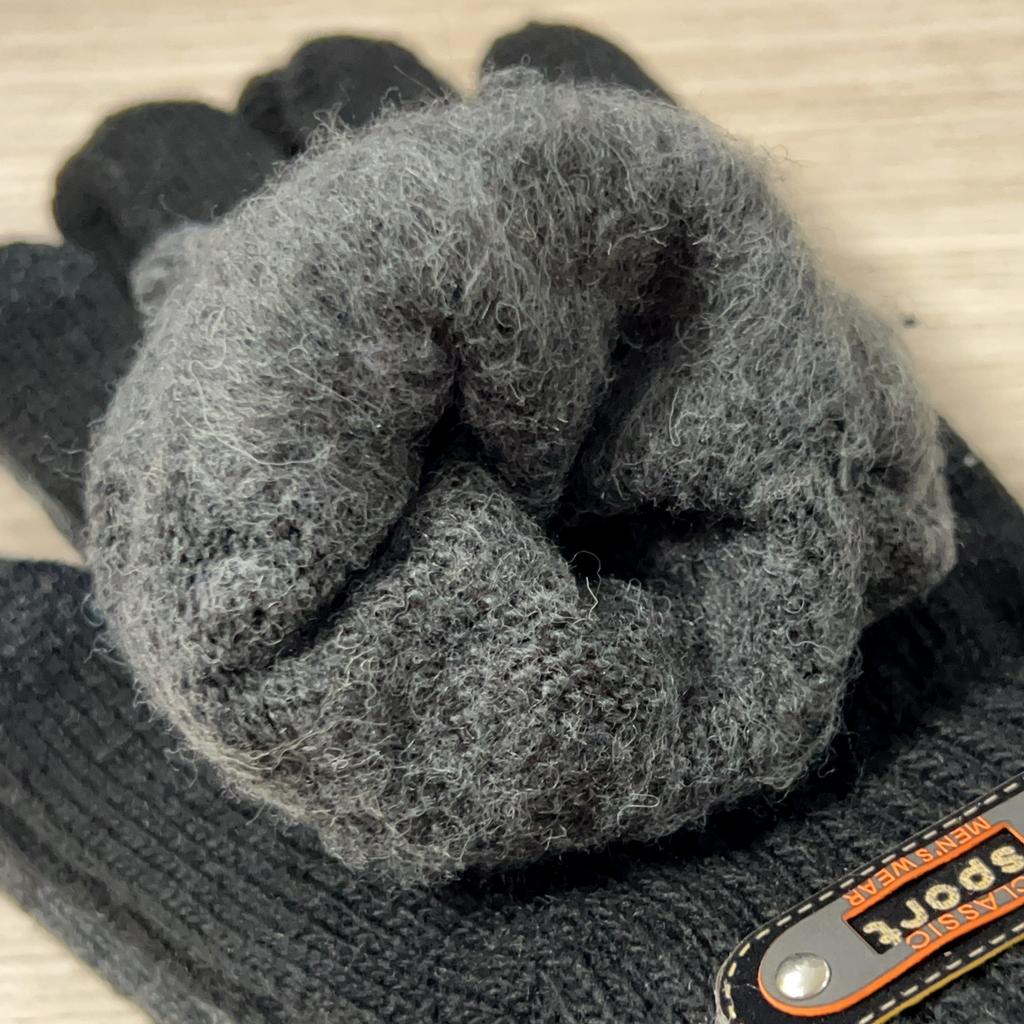 Outdoor Leisure Fishing Cycling Cold and Windproof Knitted Yarn Warm Gloves with Added Velvet Thickness In Autumn and Winter