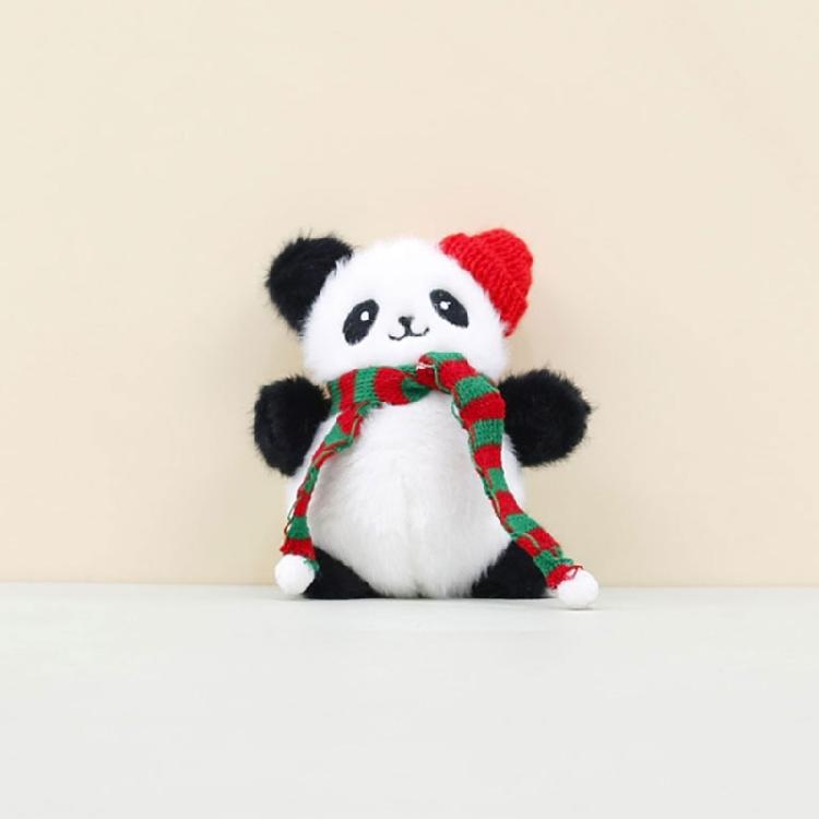 Christmas Tree Ornament Hanging Decors Comfortable Phone Chains Decoration Christmas Panda Keychain Key Rings for Bags