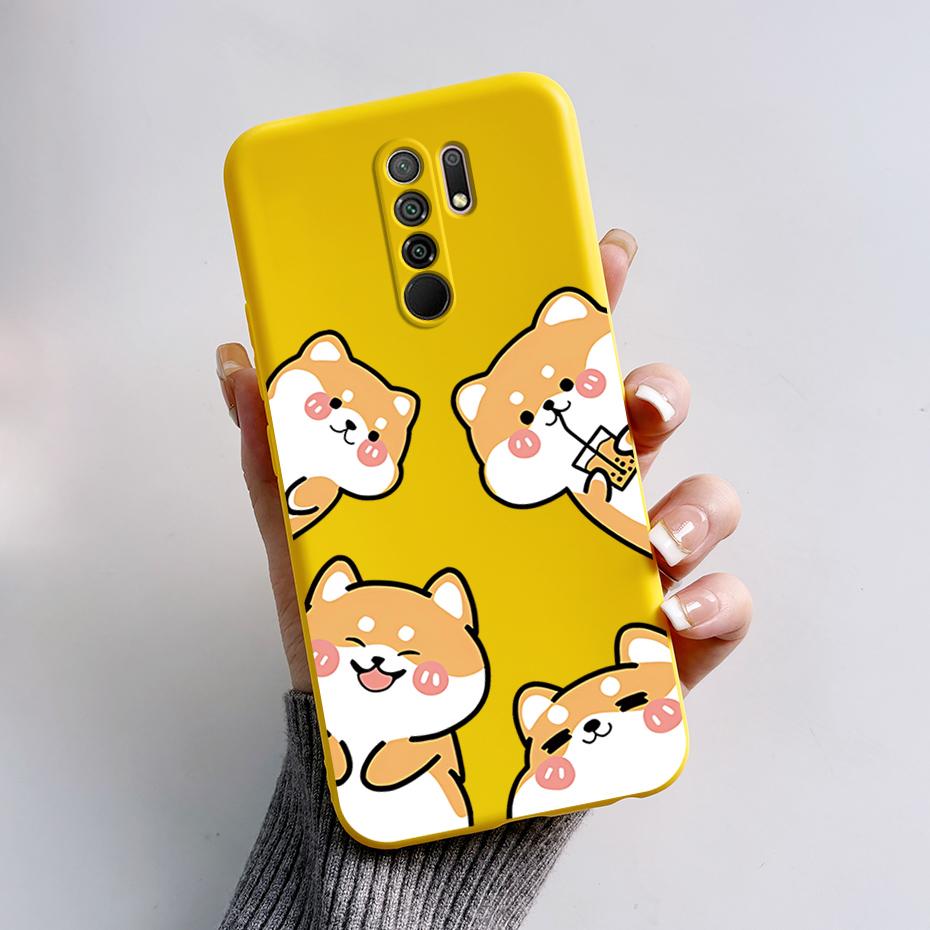 For Xiaomi Redmi 9 Case Redmi 9 Prime Cover M2004J19G M2004J19C redmi9 Cute Cartoon Bear Silicone TPU Soft Phone Case Back Cover