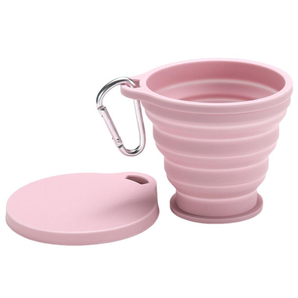 Collapsible Silicone Travel Cup Lightweight Leakproof Food-Grade Hiking Water Cup Non Bpa Reusable Portable Water Cup