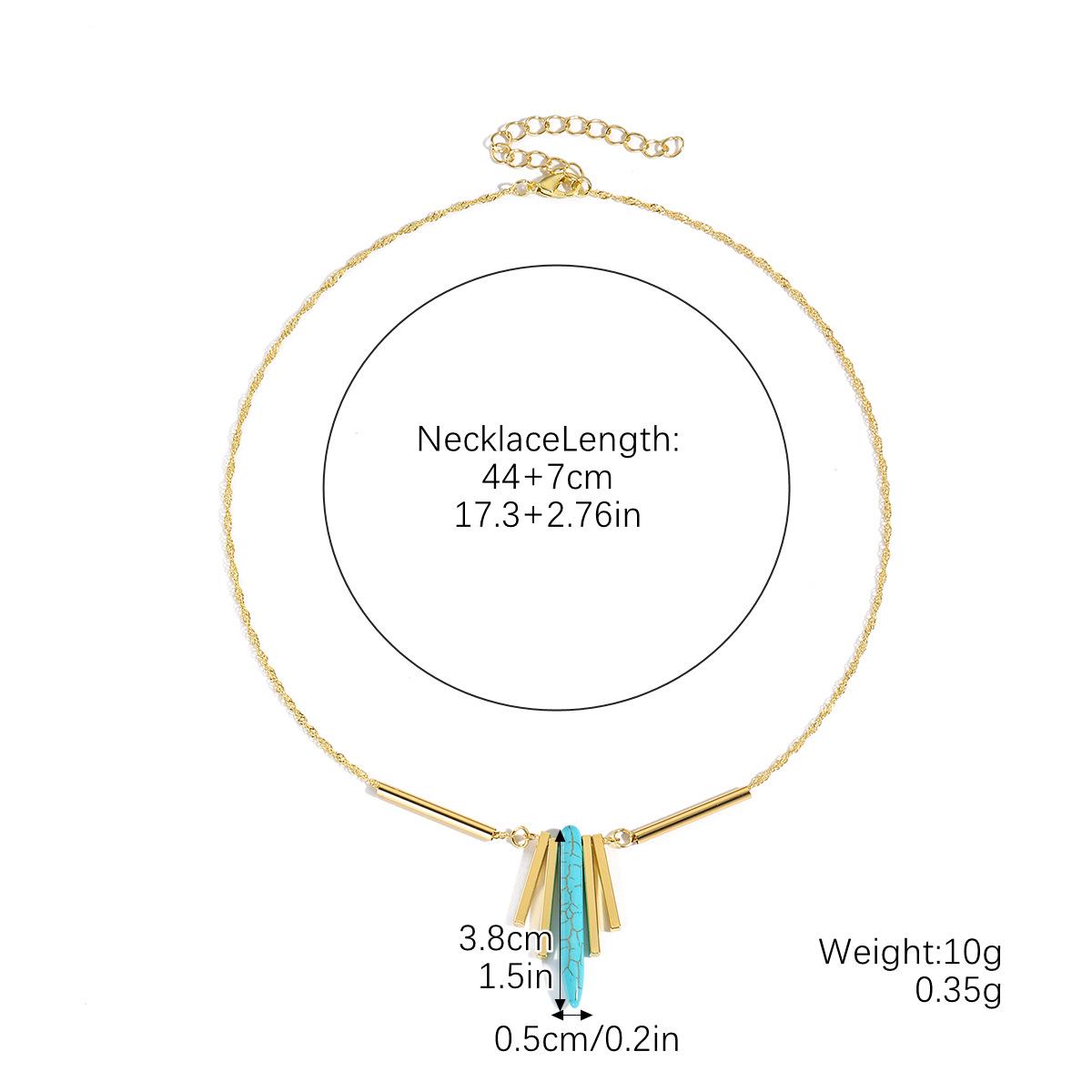 

Богемное ожерелье с подвеской из зеленой бирюзы - Ювелирные изделия из натурального камня высокого класса
