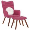 VidaXL Recliner Chair with Stool Bordeaux Velvet, Chair, Living Room Chair, Recliner, Lounge Chair, Seat of 4016826