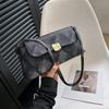 Retro Plaid Underarm Bag  New Women's Exquisite Lock Buckle Texture Small Square Bag Casual Fashion Versatile Shoulder Bag