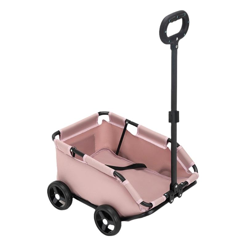 Cats-in-bag Carriers for Puppies Carry Cart Outdoor Travel Shoulder Carriers Sightseeing Bag Trolley Wheel