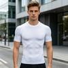 Yousheng Men Gym Muscle Tee Crew Neck Tight Fit Athletic T-shirt Breathable Shaping T-shirt for Gym Sports Outdoor Exercise Fitness