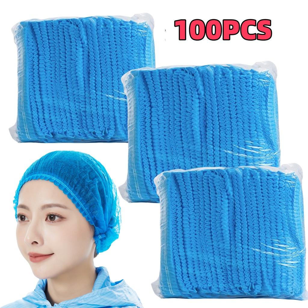 

100 Одноразовых Эластичных Шапочек для Волос, Косынок, Сеток для Волос