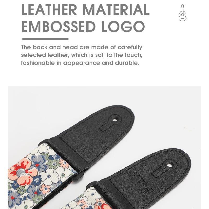 Printed guitar strap, PP guitar strap, universal strap, heat transfer printed instrument ribbon, double-layer thickened