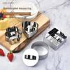 MDNG Stainless Steel Heart Cake Molds with Push Plate, Set of 4