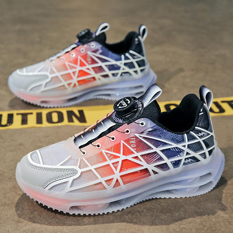 Sports Men's Shoes Spring Casual New Youth Non-slip Full Palm Air Cushion Running Shoes Dad Shoes