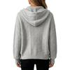 Cardigan da donna con cappuccio in maglia a trecce colorato con chiusura a bottoni per autunno inverno
