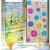 Laser-cut Iridescent Floral Home Décor Glass Door and Window Decorative Static Cling Stickers
