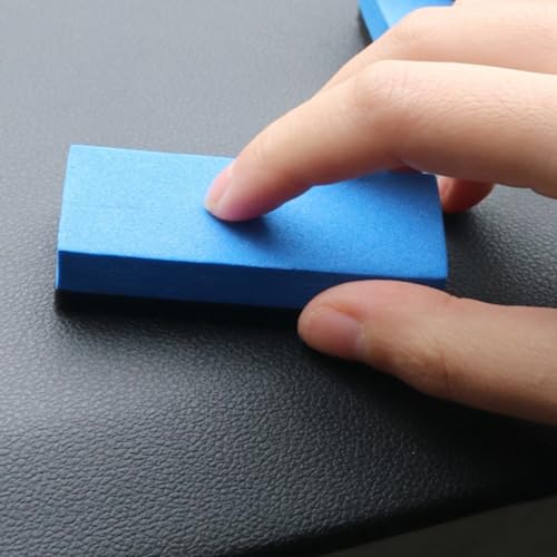 XSAJU Car Wash Sponge Set of 10 for Coating, Applying Compound, Sponge, Absorbent, Quick Drying, Sponge Brush, Sponge Wipe, Non-Scratching, EVA,