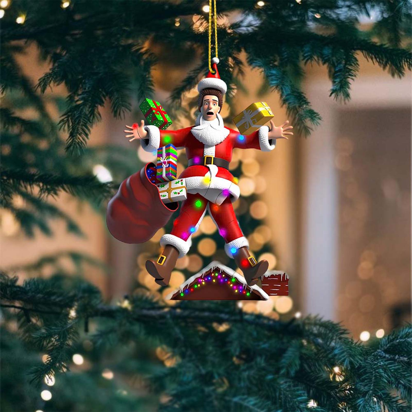 

Backpack Christmas Tree Acrylic Hanging Piece 2D Flat Hanging Piece, Christmas Yen Decoration For Your Christmas Tree. One Size