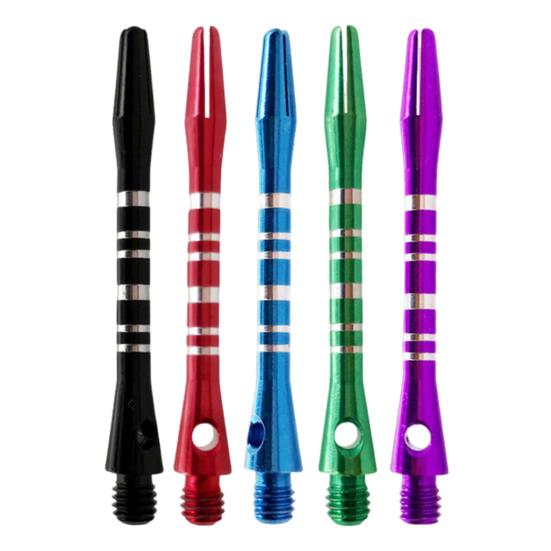 5 Pcs Dart Shaft for Steel Tip Multi-color 2BA Thread Lockhole Polished Electroplated Anti-rust Portable Dart Accessories Replacement Dart Pole Set