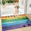 Cat Dog Paw Print Doormat Kitchen Rug Absorbent Floor Mat for Household Decor Welcome Entrance Door Mats Washable Home Carpets
