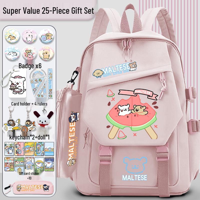 Lively Puppy Girls' Versatile School Backpack - Lightweight, Spacious & Perfect for Travel