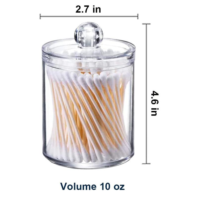 Transparent Cotton Swab Storage Box Acrylic Storage Box Makeup Organizer Cotton Swab Cosmetic Box Bathroom Bedroom Storage