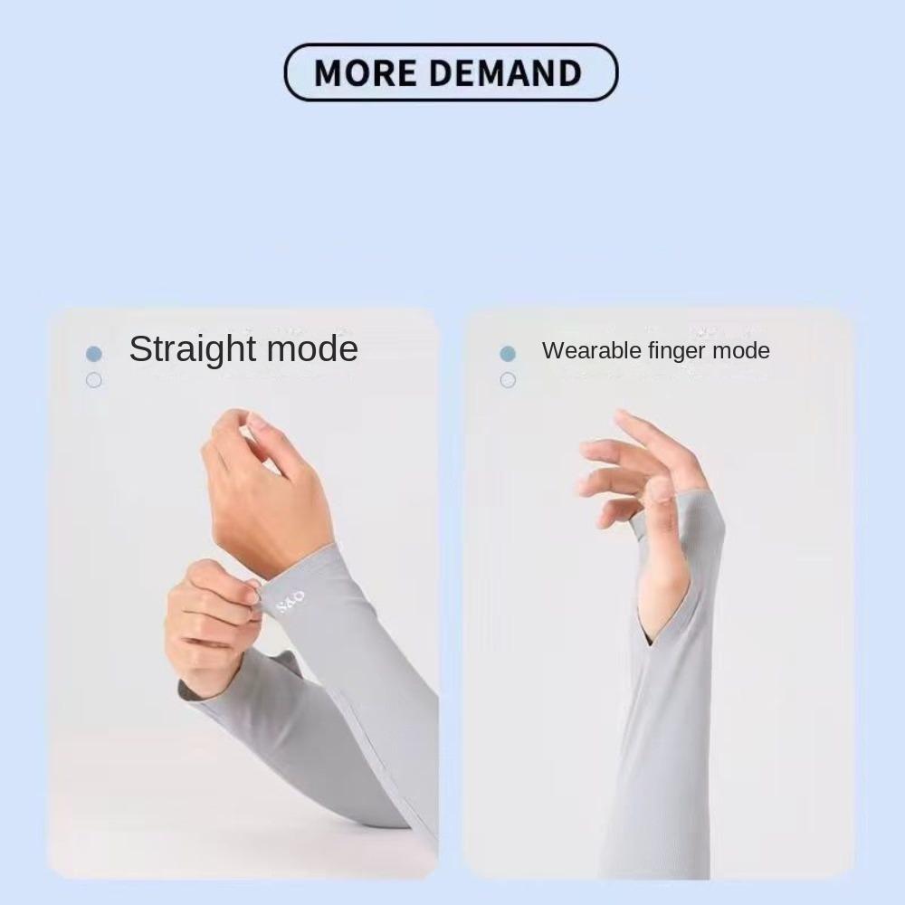 Anti-UV Ice Silk Sleeves UV Insulation Cycling Sleeve Gloves Elastic Sunscreen Sleeve  Women