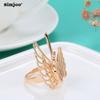 SIMJOO Fashion Rose Gold Multi-Level-Flügel Zirkon Damenring