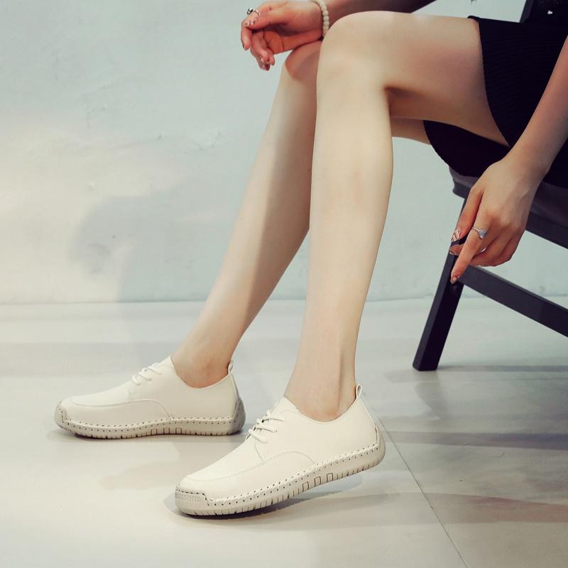 New Women's Flat Shoes Fashion Women Loafer Outdoor Slip On Women Shoes High Quality Leather Casual Shoes  Mujer Sneakers