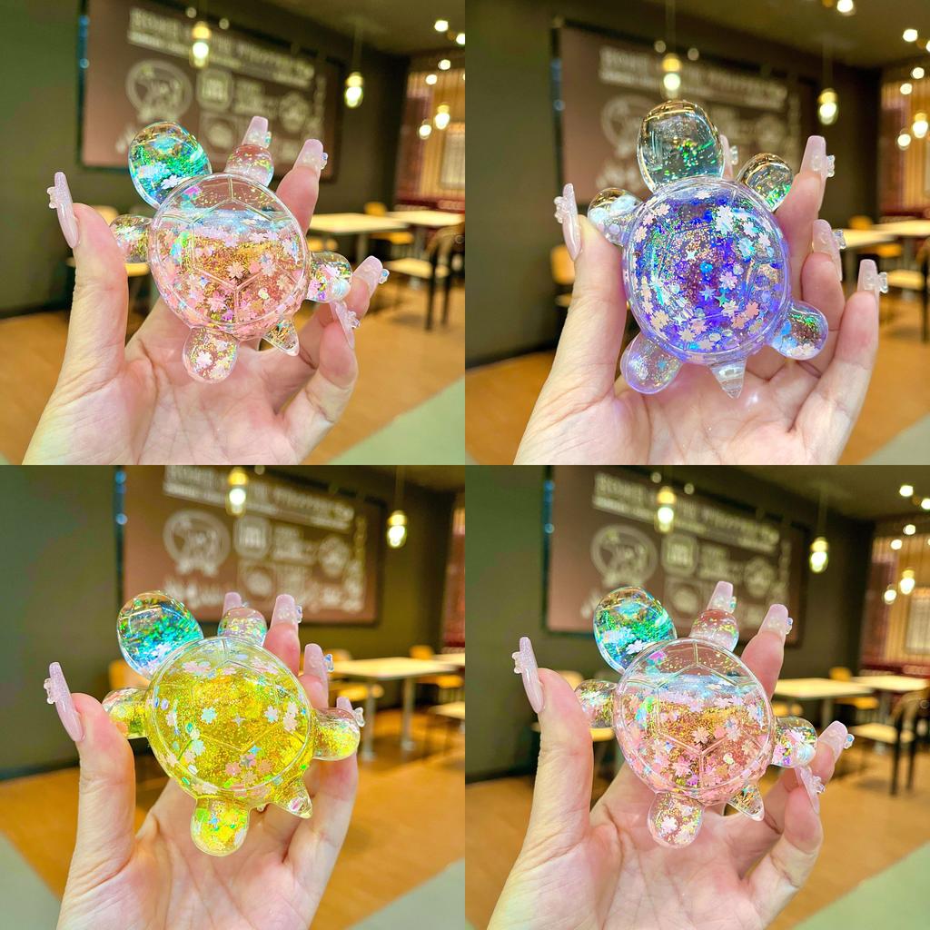 Bunte Große Im Dunkeln Leuchtende Glitzernde Schildkrötenfigur Perfekt Für Einzigartige Geschenk-Anlässe